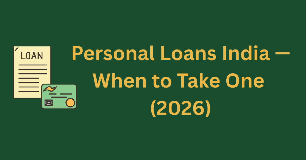 Personal loan India 2026 honest guide when to take avoid