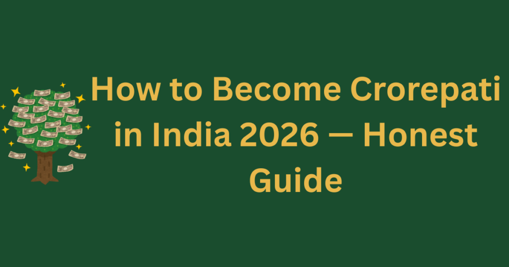how to become crorepati in India 2026 realistic guide