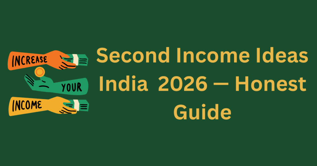 second income ideas India 2026 real options that work